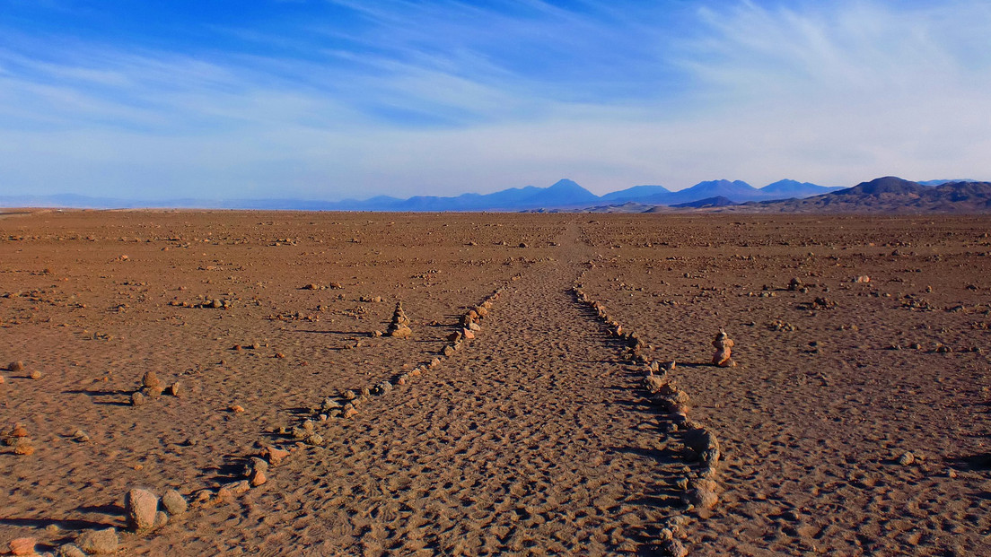 Sandiger Boden der Wüste Atacama